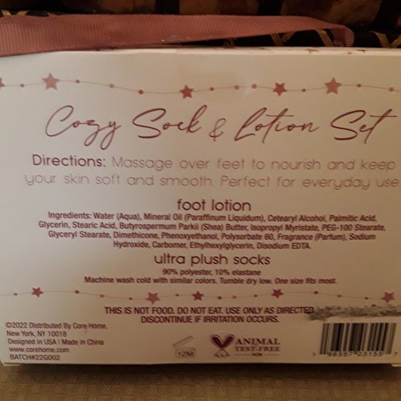 Honey Almond Cozy Plush Socks & Foot Lotion Set NEW - Picture 5 of 5